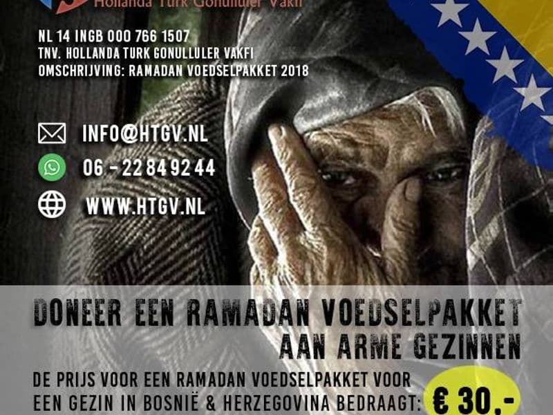 Geldinzameling voor voedselpakketten Bosnië